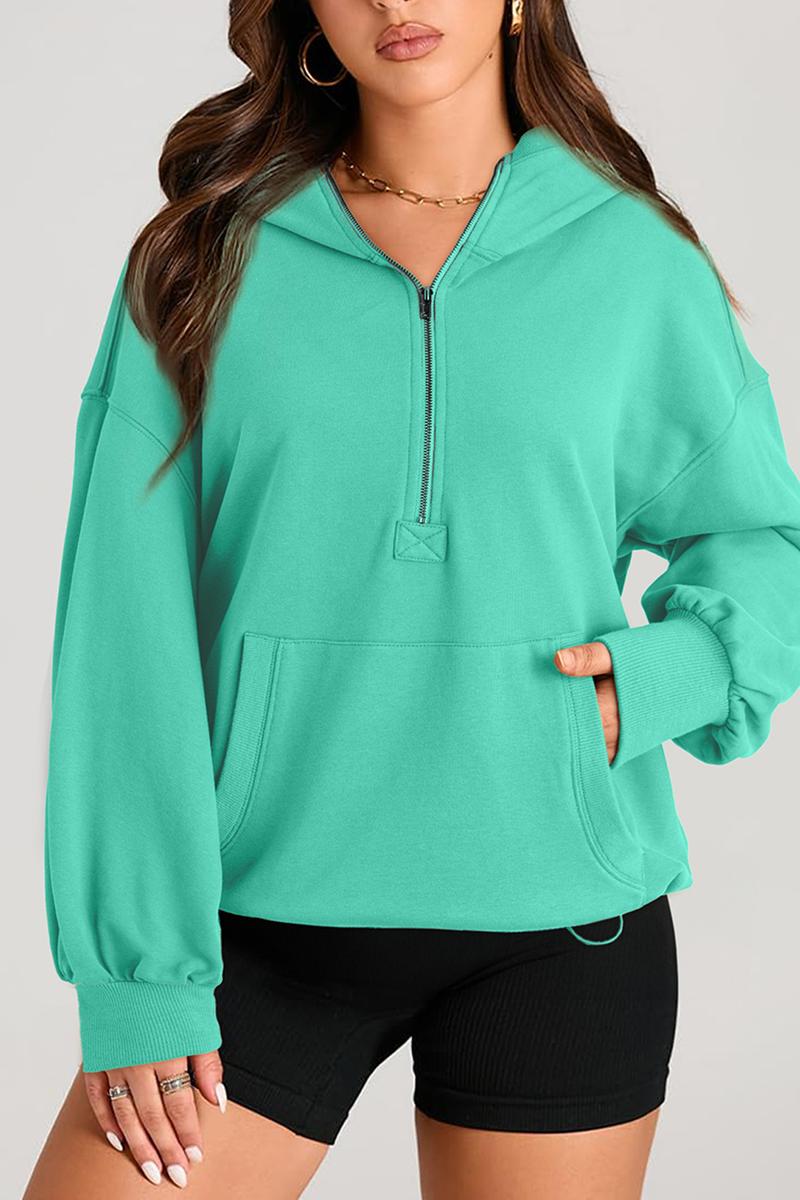 TBG Plain Long Sleeve Hoodie Sweatshirt